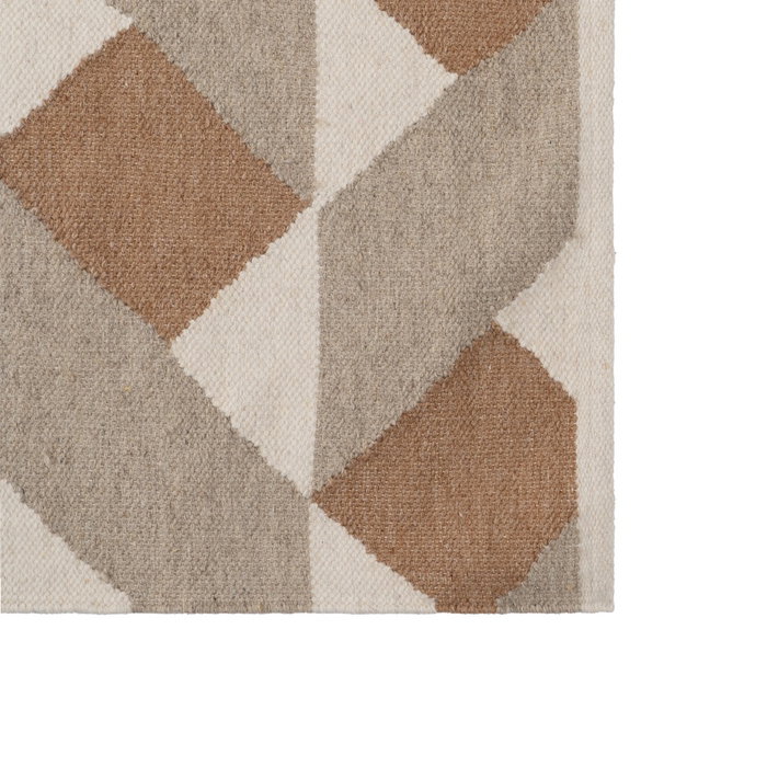 Alfombra Multicolor Lana-Algodón 80 X 150 cm