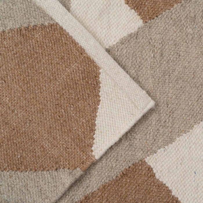 Alfombra Multicolor Lana-Algodón 80 X 150 cm