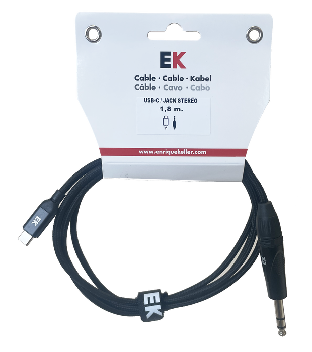 Cable Ek Audio Usb-C Jack Estéreo Macho 1,8 m Cable Ek Audio Usb-C Jack Estéreo Macho 1,8 m