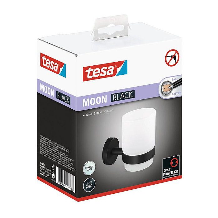 Tesa Portacepillos de dientes MOON BLACK negro y blanco Tesa Portacepillos de dientes MOON BLACK negro y blanco