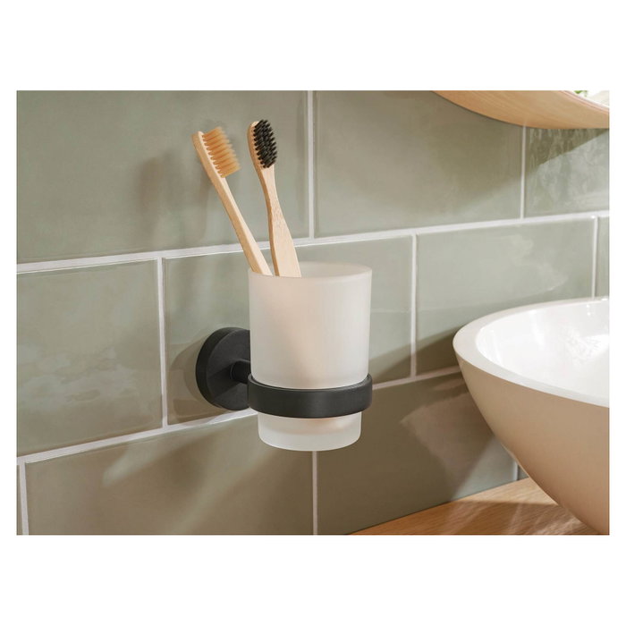 Tesa Portacepillos de dientes MOON BLACK negro y blanco Tesa Portacepillos de dientes MOON BLACK negro y blanco