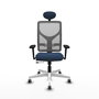 PIQUERAS Y CRESPO Silla de oficina Motilla Azul marino/Gris con Brazos 3D