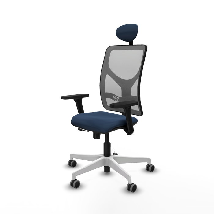 PIQUERAS Y CRESPO Silla de oficina Motilla Azul marino/Gris con Brazos 3D PIQUERAS Y CRESPO Silla de oficina Motilla Azul marino/Gris con Brazos 3D