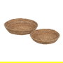 S/2 Centro Mesa Fibra Natural Decoración 31 X 31 X 7 cm (Set de 2)