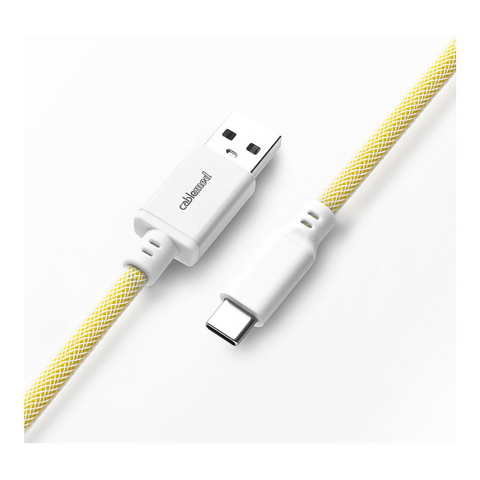 CableMod Classic Coiled Keyboard Cable USB-C a USB Tipo A, Lemon Ice - 150cm CableMod Classic Coiled Keyboard Cable USB-C a USB Tipo A, Lemon Ice - 150cm