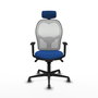 PIQUERAS Y CRESPO Silla de oficina Jorquera Azul y Blanco