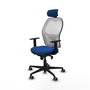 PIQUERAS Y CRESPO Silla de oficina Jorquera Azul y Blanco