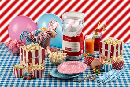 Ariete 2956 Máquina de Palomitas Party Time Popper Roja Apto para Preparar Palomitas de Maíz en Pocos Minutos Libre de Grasas Estilo Retro Años 50