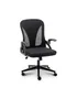 Urban Factory Ergo - Silla de oficina ergonómica plegable, asiento acolchado y respaldo de malla negro con reposabrazos