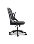 Urban Factory Ergo - Silla de oficina ergonómica plegable, asiento acolchado y respaldo de malla negro con reposabrazos
