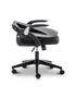 Urban Factory Ergo - Silla de oficina ergonómica plegable, asiento acolchado y respaldo de malla negro con reposabrazos