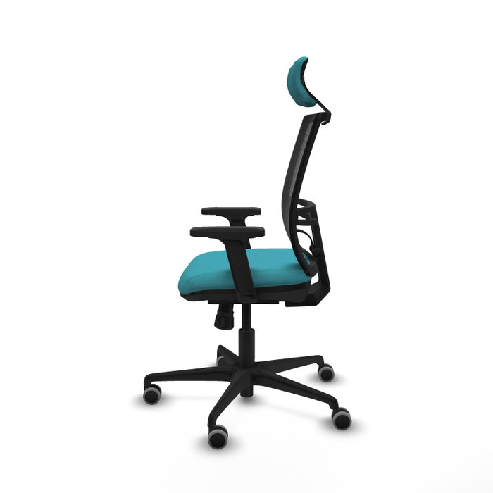PIQUERAS Y CRESPO Silla de oficina Yunquera con mecanismo Sincro, Turquesa y Negro PIQUERAS Y CRESPO Silla de oficina Yunquera con mecanismo Sincro, Turquesa y Negro