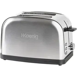 Hkoenig TOS7 Tostadora de dos rebanadas 850 W Acero inoxidable