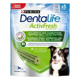 Purina Dentalife Activefresh Medium Snack Dental para Perros 6x115g - Con Espirulina y Miel, Reduce el Sarro y el Mal Aliento