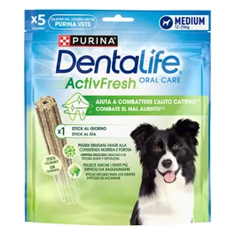 Purina Dentalife Activefresh Medium Snack Dental para Perros 6x115g - Con Espirulina y Miel, Reduce el Sarro y el Mal Aliento