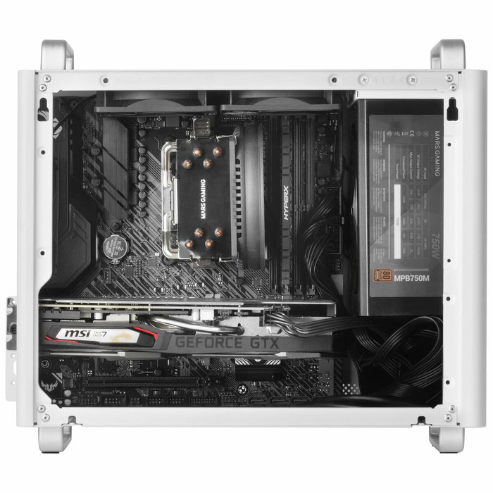 Mars Gaming MC-ELITE Caja Gaming Minitorre Blanca con Diseño Mesh y USB-C