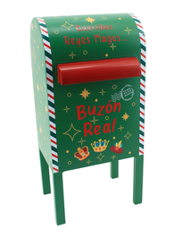 DKD Home Decor Buzón Metal Reyes Magos Verde 33x25,5x67