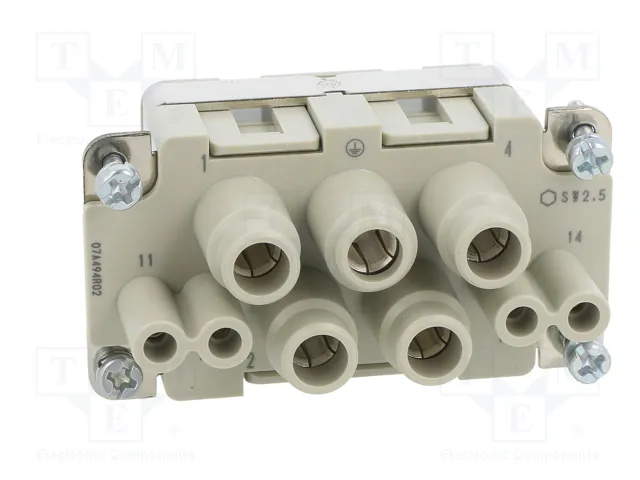 HARTING Plantilla de contacto HDC hembra 8 pines