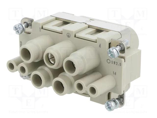 HARTING Plantilla de contacto HDC hembra 8 pines