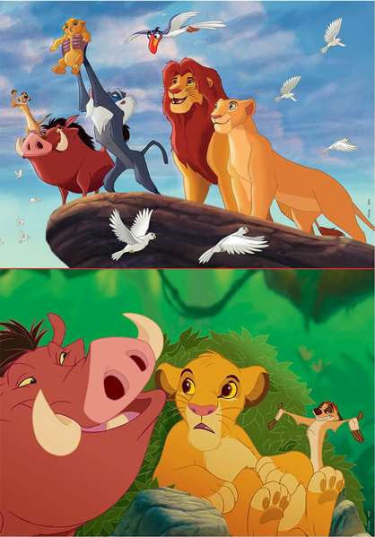 Educa Borras Puzzle El Rey León Disney 2x48 piezas Educa Borras Puzzle El Rey León Disney 2x48 piezas