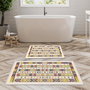 Mijölnir Kt474 Juego de Alfombrillas de Baño Antideslizante Antibacteriano 100% Poliéster 850 gr/m²