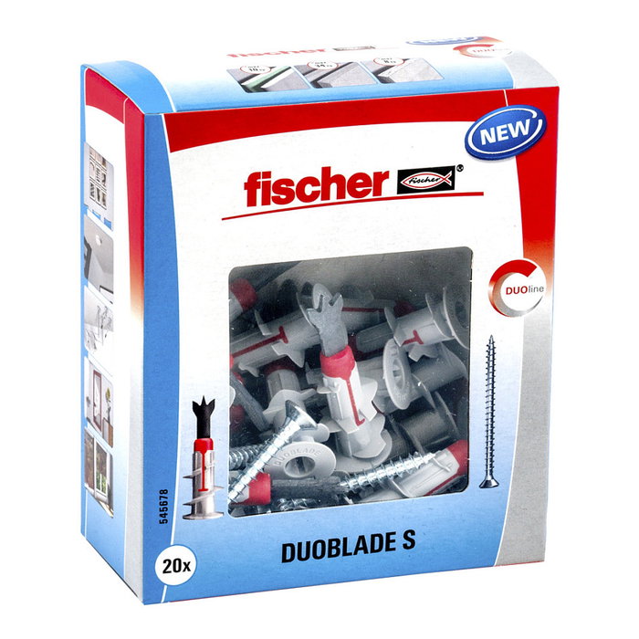 Fischer DUOBLADE S 20 unidades con tornillos para placas de yeso Fischer DUOBLADE S 20 unidades con tornillos para placas de yeso