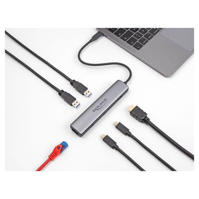 DeLOCK Docking Station USB Type-C, 40 Gbps, 8K HDMI, 10 Gbps USB, 2.5 Gigabit LAN, PD 3.0 100 W - USB-C Dock