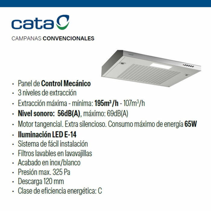 Extractor de Cocina Cata LFK6001X Extractor de Cocina Cata LFK6001X