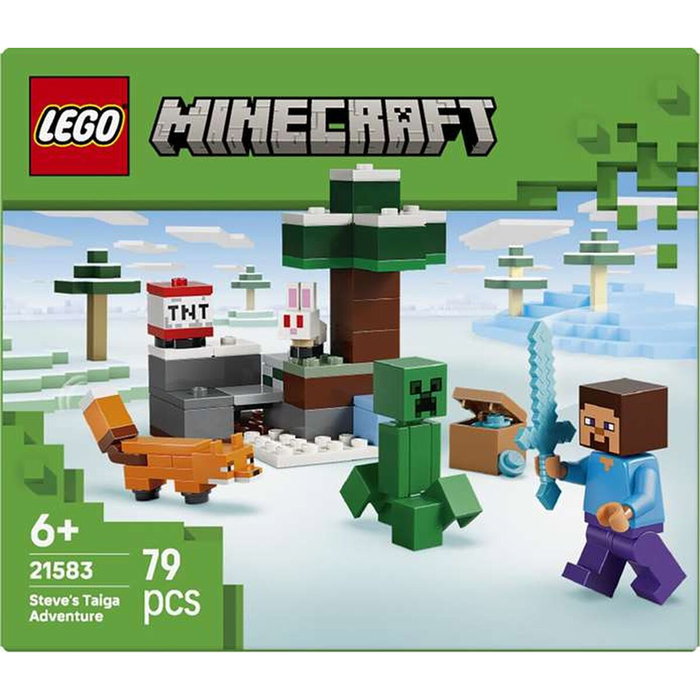 LEGO Minecraft La Aventura de Steve en la Taiga 21583, 79 piezas
