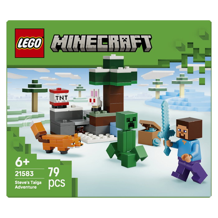LEGO Minecraft La Aventura de Steve en la Taiga 21583, 79 piezas