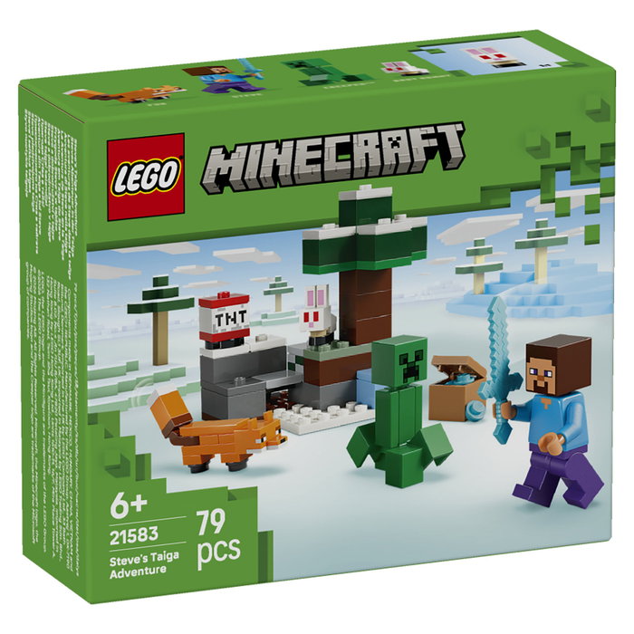 LEGO Minecraft La Aventura de Steve en la Taiga 21583, 79 piezas