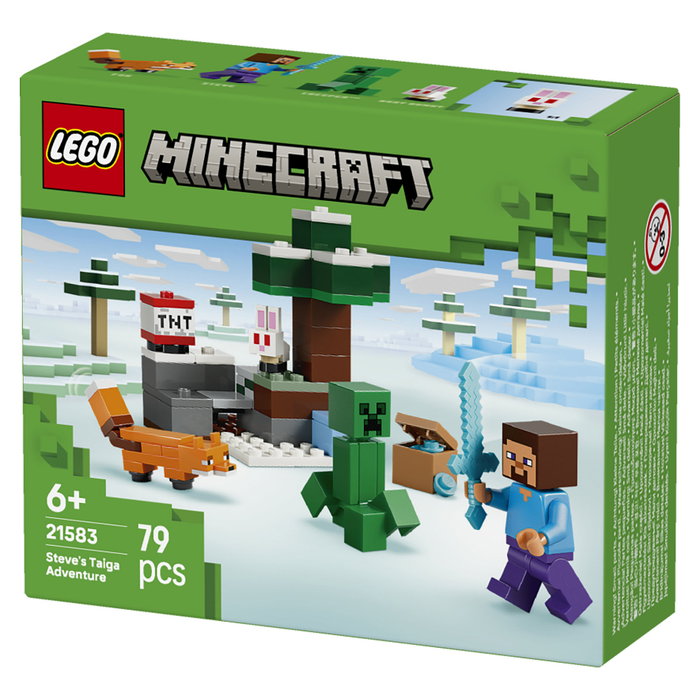 LEGO Minecraft La Aventura de Steve en la Taiga 21583, 79 piezas