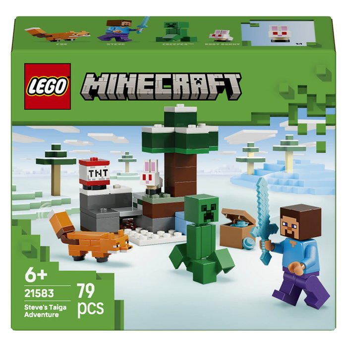 LEGO Minecraft La Aventura de Steve en la Taiga 21583, 79 piezas