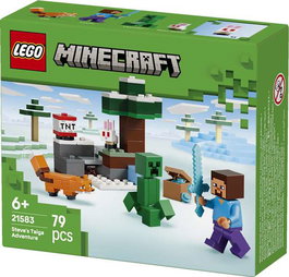 Lego Minecraft 21168 La Aventura de Steve en la Taiga - Juego de Construcción para niños de 7 años