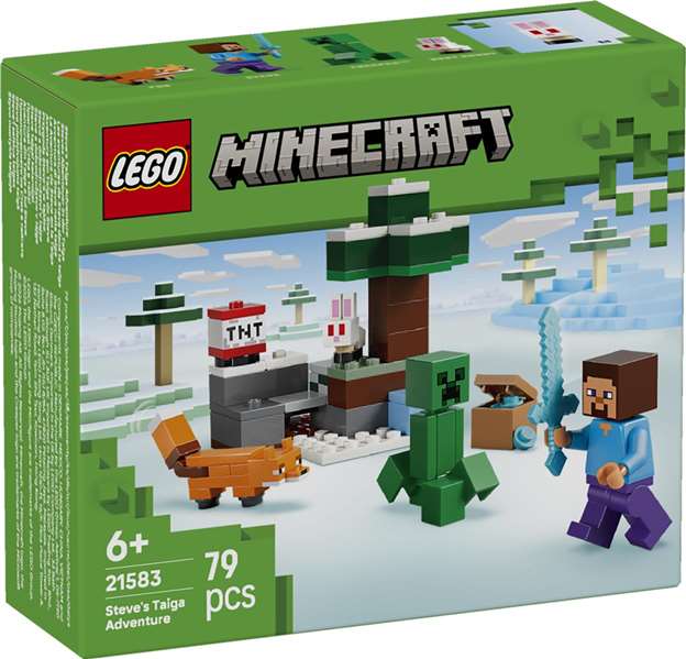 Lego Minecraft 21168 La Aventura de Steve en la Taiga - Juego de Construcción para niños de 7 años