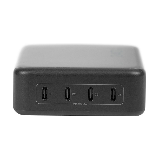 LogiLink Cargador de escritorio USB-C 240 W GaN 4 puertos USB-C PD Negro