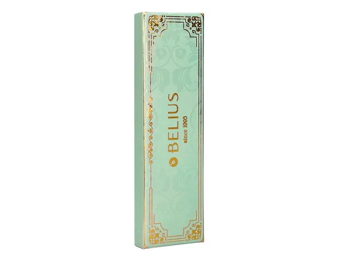 Belius Bolígrafo Macaron Bliss Verde Dorado Tinta Azul 0.8 mm Diseño Elegante Caja de Lujo