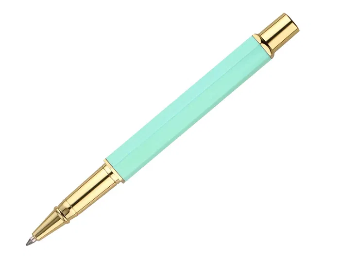 Belius Bolígrafo Macaron Bliss Verde Dorado Tinta Azul 0.8 mm Diseño Elegante Caja de Lujo