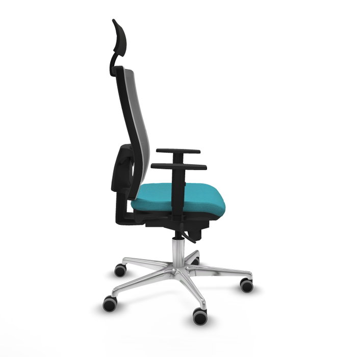 PIQUERAS Y CRESPO Silla de oficina Horna con mecanismo Sincro, Turquesa y Gris PIQUERAS Y CRESPO Silla de oficina Horna con mecanismo Sincro, Turquesa y Gris