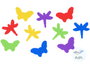 Innspiro Set de Mariposas y Libélulas de Goma EVA Adhesiva, 50 unidades