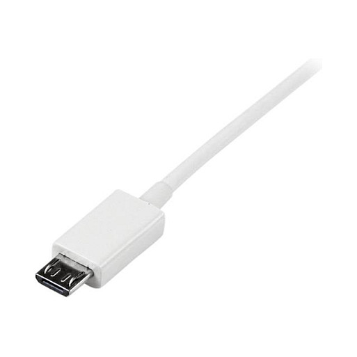 StarTech Cable USB 2.0 A Macho a Micro USB B Macho para Smartphone, 1 m, Longitud 1 Metro, Blanco