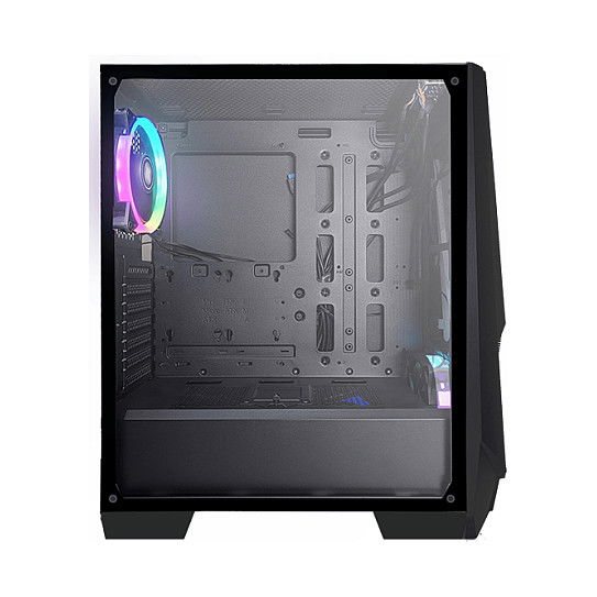 Xilence XG141 Xilent Blast ARGB Torre Media para PC con Ventana de Cristal Templado Negro, Soporta ATX, USB 3.2, Ventiladores 120/140mm