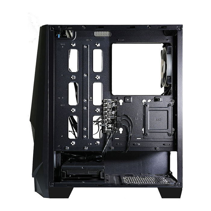 Xilence XG141 Xilent Blast ARGB Torre Media para PC con Ventana de Cristal Templado Negro, Soporta ATX, USB 3.2, Ventiladores 120/140mm