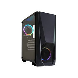 Xilence XG141 Xilent Blast ARGB Torre Media para PC con Ventana de Cristal Templado Negro, Soporta ATX, USB 3.2, Ventiladores 120/140mm