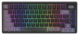 Aqirys Teclado Mecánico Gaming Adara HaiMu Linear Pink, Cableado, Retroiluminado, Negro-Gris, Diseño Polaco