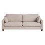 Sofá 3 Plazas Beige Tejido-Madera 221 X 90 X 87 cm