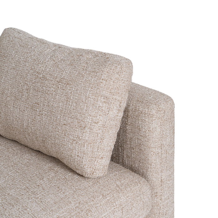 Sofá 3 Plazas Beige Tejido-Madera 221 X 90 X 87 cm Sofá 3 Plazas Beige Tejido-Madera 221 X 90 X 87 cm