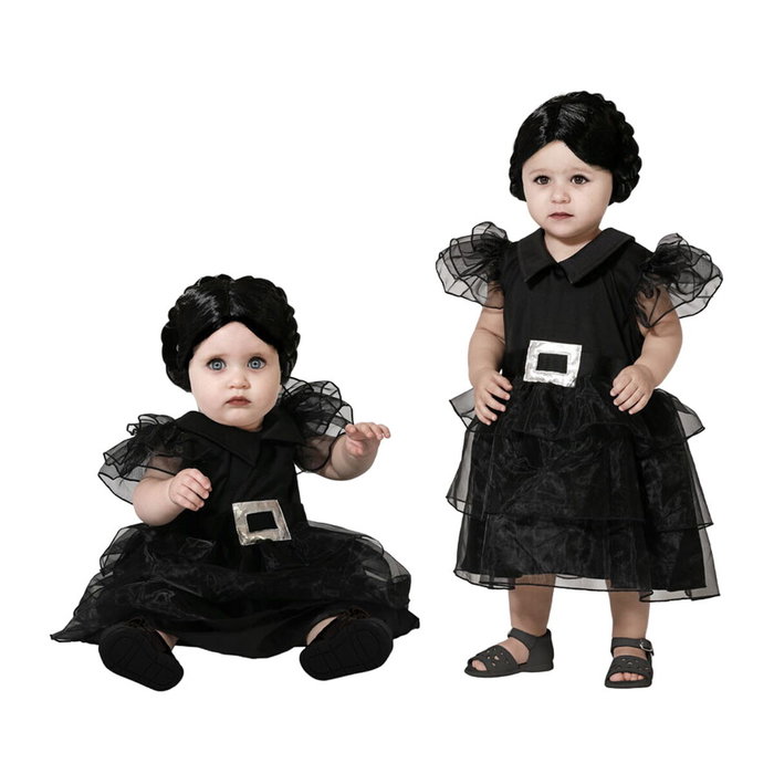 Disfraz Fantasma Bebé Niña Halloween Negro con Vestido y Capucha 24 Meses Disfraz Fantasma Bebé Niña Halloween Negro con Vestido y Capucha 24 Meses