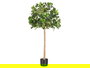 Ibergarden Planta Árbol Artificial, 130 cm de Altura, Verde, Negro, Marrón, Maceta 16x16x14.5 cm, 114 Hojas, Hecho de Plástico (Set de 4)