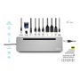I-tec USB-C Metal Ergonomic Docking Station con Cargador 100W y 3 Pantallas 4K